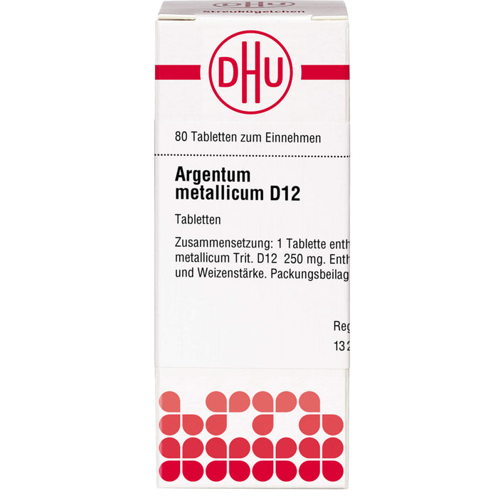 DHU Argentum metallicum D 12 Streukügelchen, 80 pcs. Tablets