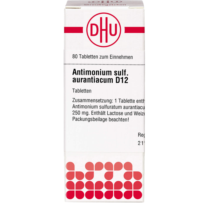 DHU Antimonium sulfuratum aurantiacum D12 Tabletten, 80 pc Tablettes