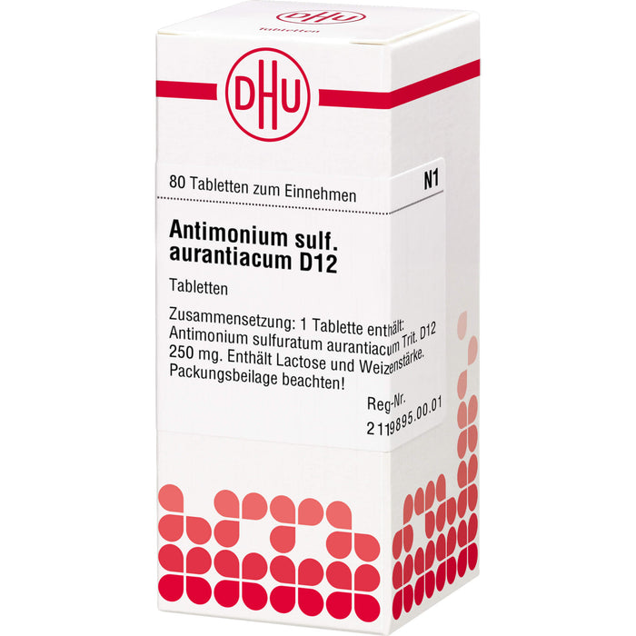 DHU Antimonium sulfuratum aurantiacum D12 Tabletten, 80 pcs. Tablets