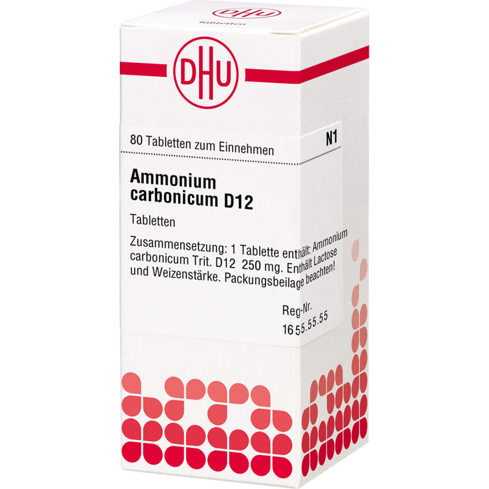 Ammonium carbonicum D12 DHU Tabletten, 80 St. Tabletten