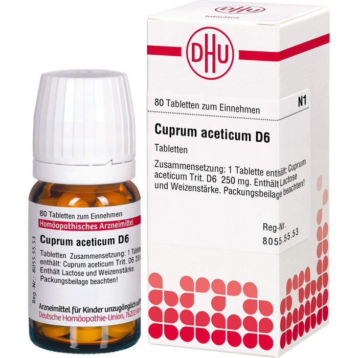 DHU Cuprum aceticum D6 Tabletten, 80 pc Tablettes