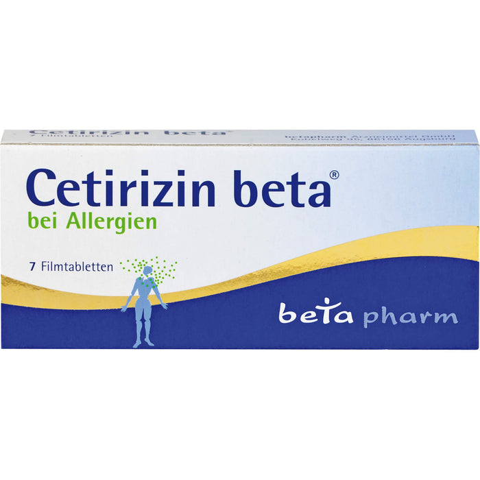 Cetirizin beta Filmtabletten bei Allergien, 7 pc Tablettes