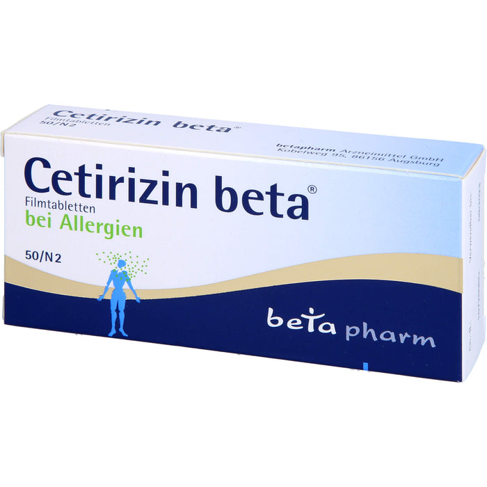 Cetirizin beta Filmtabletten, 50 pc Tablettes