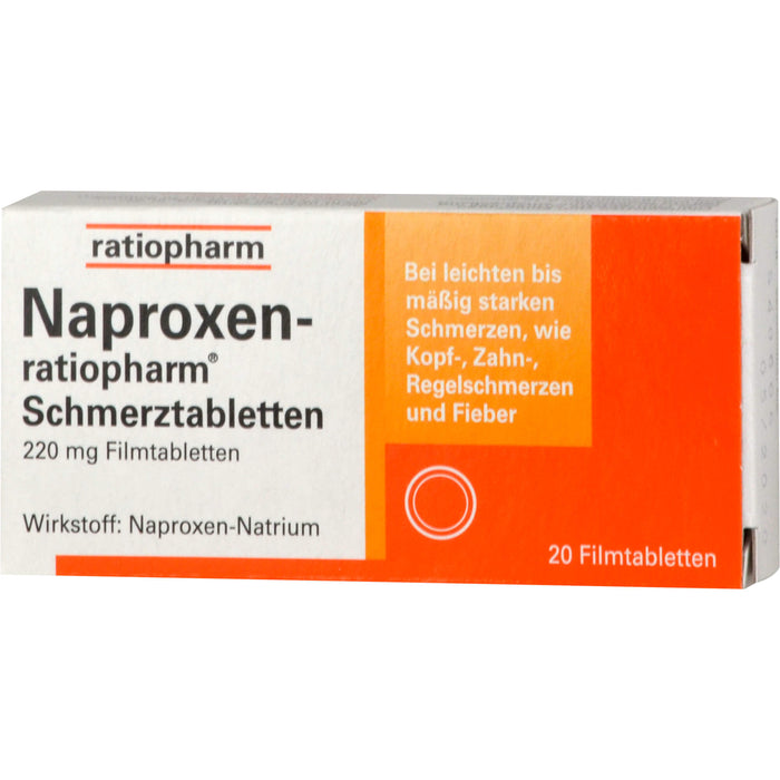 Naproxen-ratiopharm Schmerztabletten, 20 pcs. Tablets