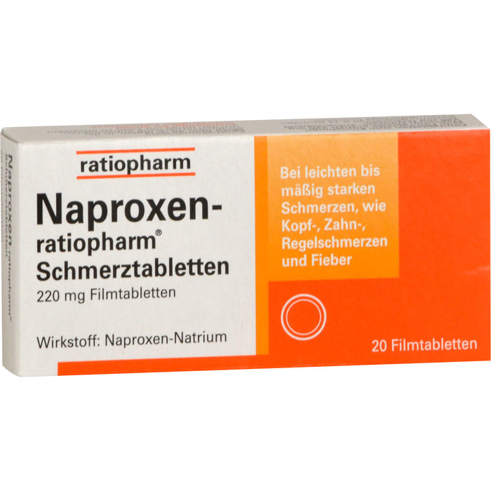 Naproxen-ratiopharm Schmerztabletten, 20 pcs. Tablets