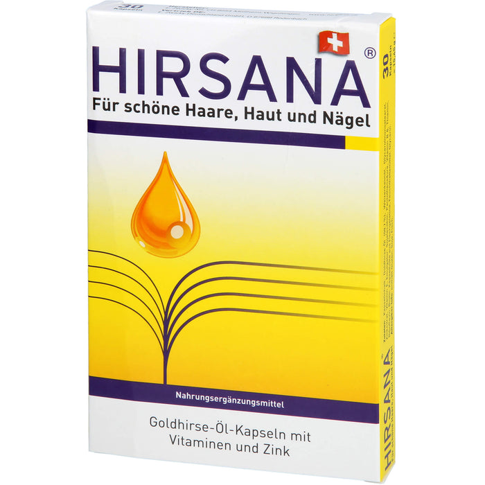 HIRSANA Goldhirse-Öl-Kapseln für schöne Haare, Haut und Nägel, 30 St. Kapseln