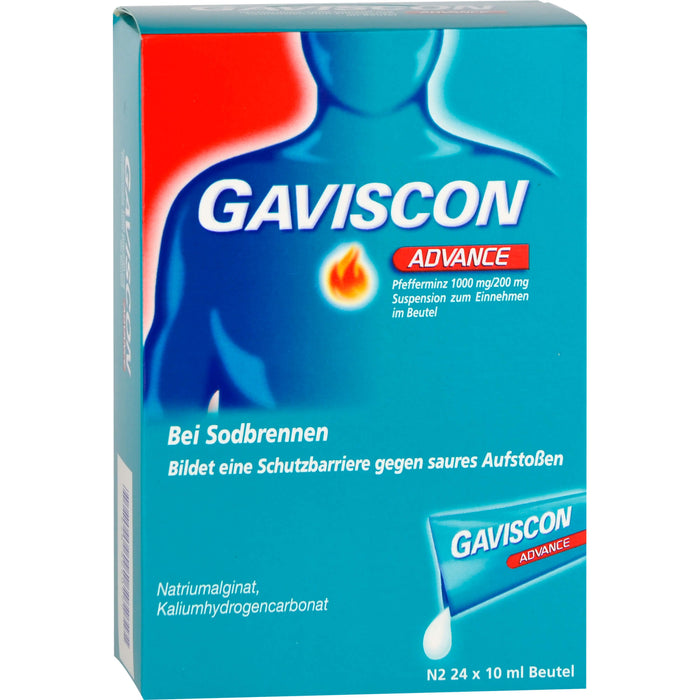 GAVISCON Advance Pfefferminz Suspension, 24 pcs. Sachets