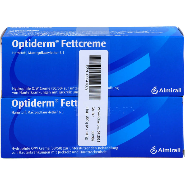 Optiderm Fettcreme bei Juckreiz und Hauttrockenheit, 200 g Cream