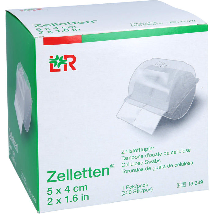 Lohmann & Rauscher Zelletten Tupfer gerollt unsteril 5 x 4 cm, 300 pc Écouvillon