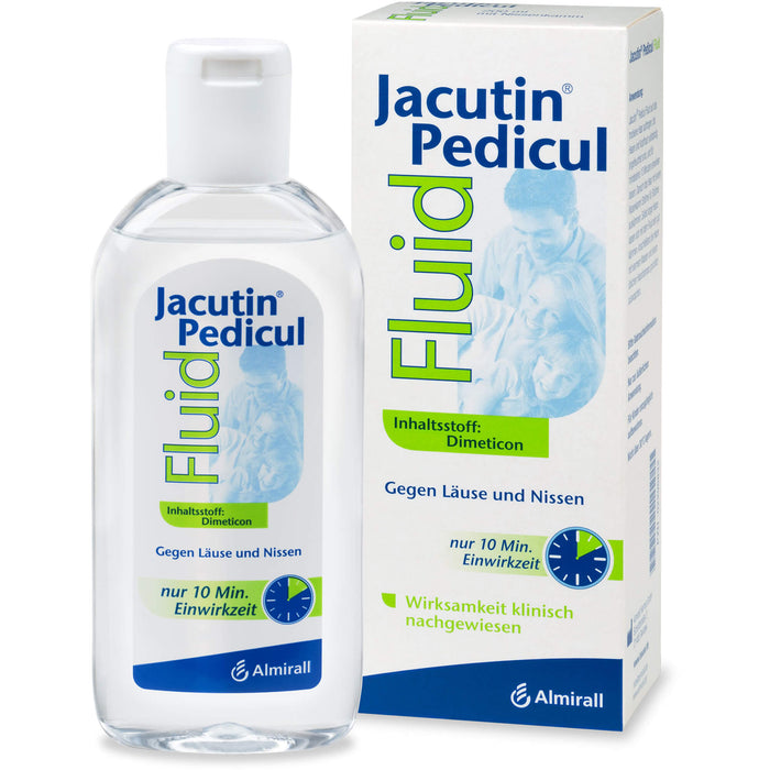 Jacutin Pedicul Fluid mit Nissenkamm gegen Läuse und Nissen, 200 ml Lösung