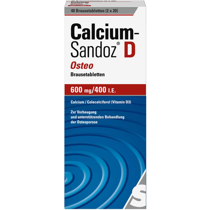 Calcium-Sandoz D Osteo 600 mg/400 I.E. Brausetabletten, 40 pc Tablettes