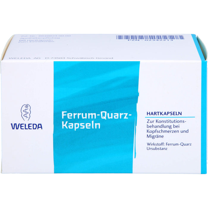 WELEDA Ferrum-Quarz-Kapseln zur Konstitutionsbehandlung bei Kopfschmerzen und Migräne, 50 pc Capsules