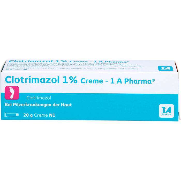 Clotrimazol 1 % Creme 1A Pharma bei Pilzerkrankungen der Haut, 20 g Cream