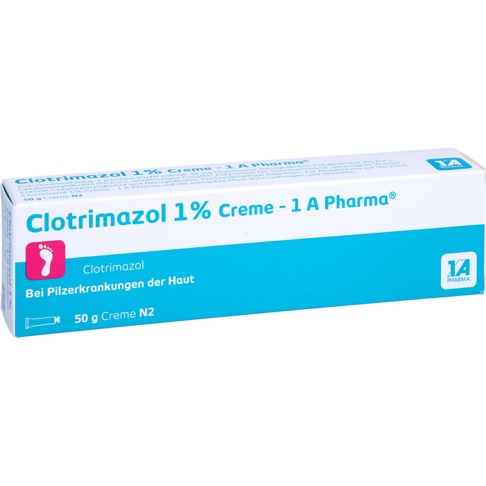 Clotrimazol 1% Creme - 1 A Pharma bei Pilzerkrankungen der Haut, 50 g Cream