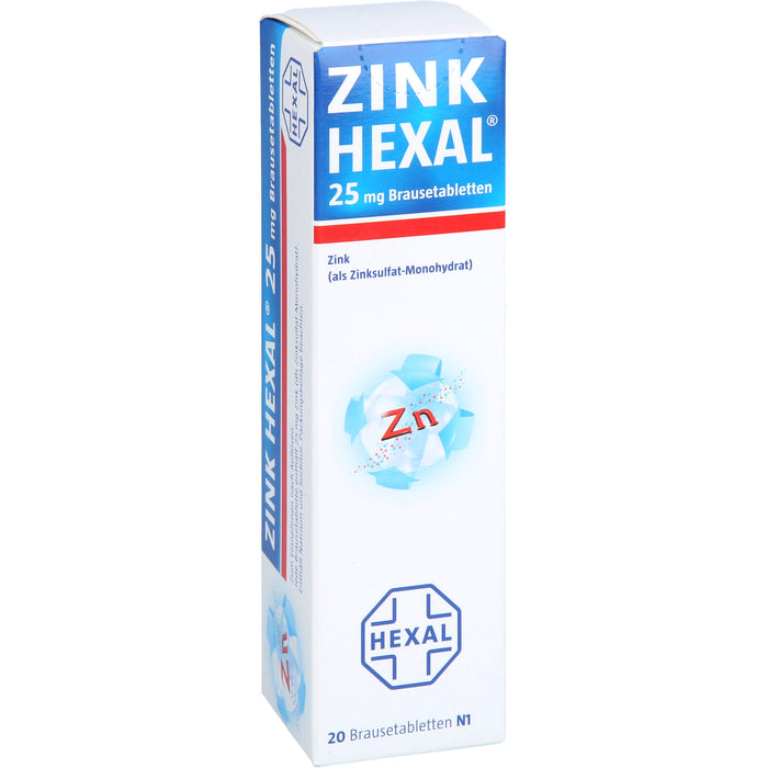 Zink HEXAL 25 mg Brausetabletten, 20 pcs. Tablets