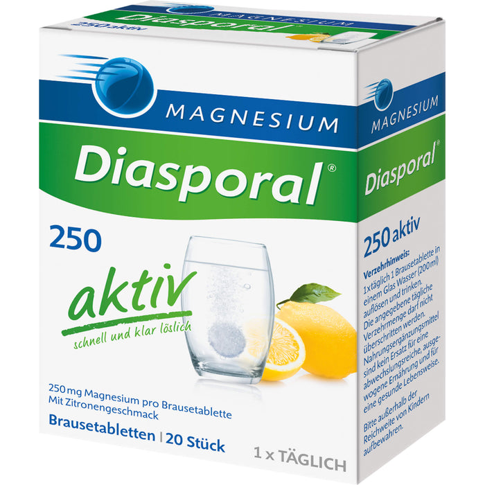 Magnesium-Diasporal 250 aktiv Brausetabletten, 20 pcs. Tablets