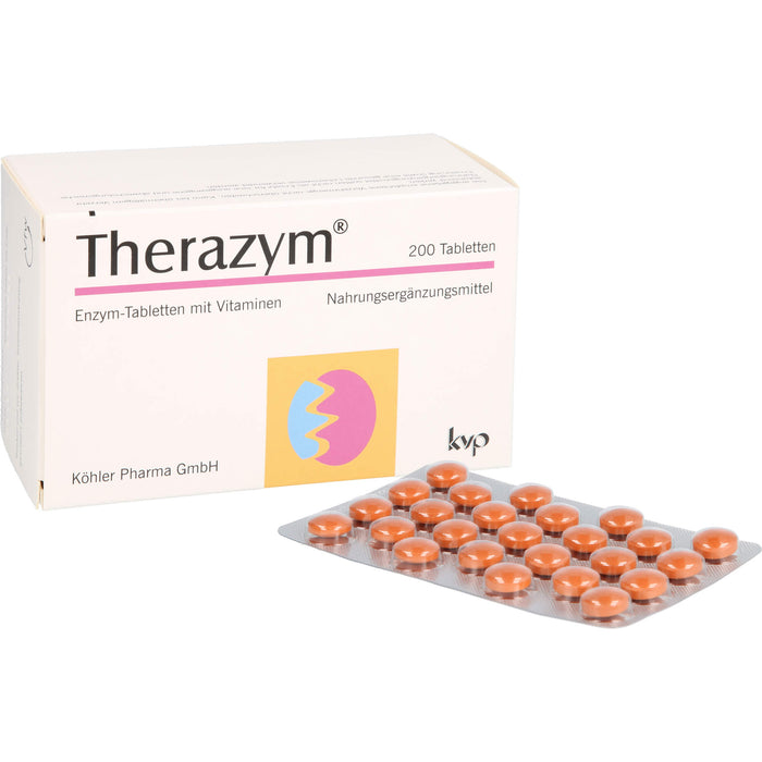 Therazym Tabletten mit Enzymen  und Vitaminen, 200 St. Tabletten