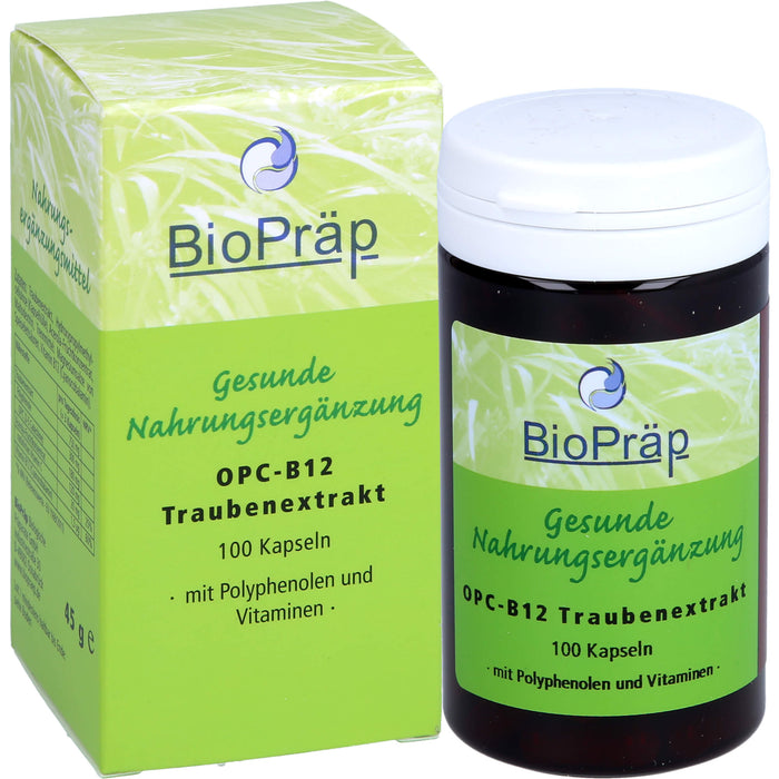 BioPräp OPC-B12 Traubenextrakt Kapseln, 100 pcs. Capsules