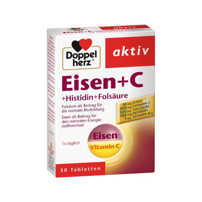 Doppelherz Eisen+Vit.C+L-Histidin, 30 St. Tabletten