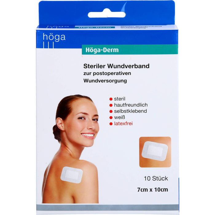 Höga-Derm steriler Wundverband zur postoperativen Wundversorgung 100 mm x 70 mm, 10 pc Pansement