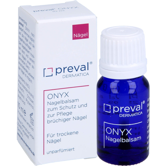 preval Onyx Nagelbalsam zum Schutz und zur Pflege brüchiger Nägel, 10 ml Lösung