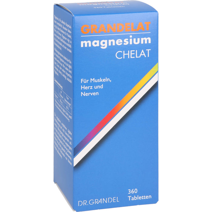 Grandelat Magnesium Chelat Tabletten für Muskeln, Herz und Nerven, 360 St. Tabletten