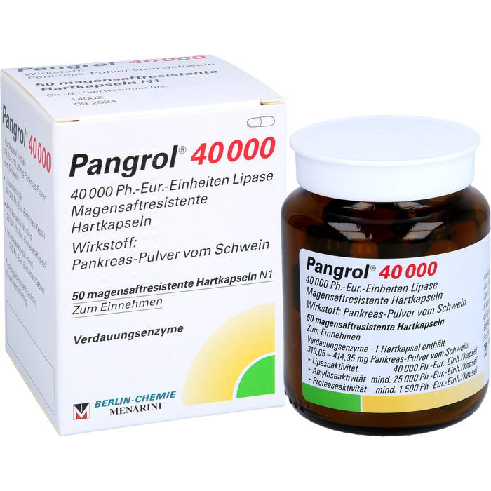 Pangrol 40000 Kapseln Verdauungsenzyme, 50 pcs. Capsules