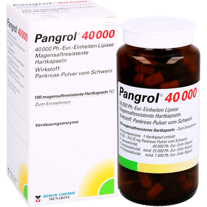 Pangrol 40000 Kapseln Verdauungsenzyme, 100 pcs. Capsules