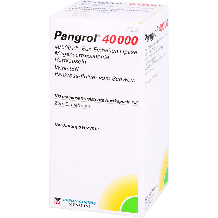 Pangrol 40000 Kapseln Verdauungsenzyme, 100 St. Kapseln