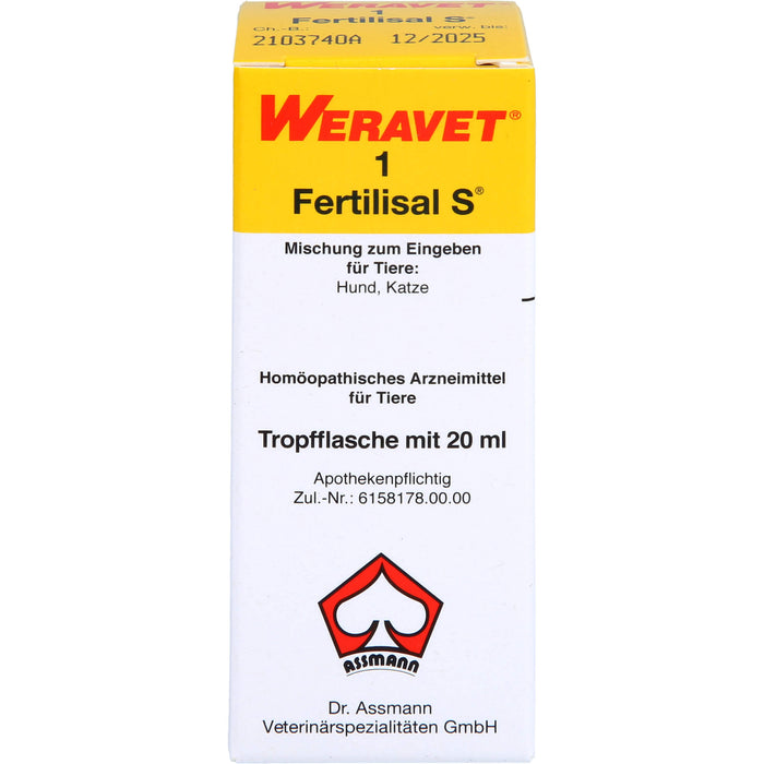 Weravet 1 Fertilisal S Mischung für Tiere, 20 ml Lösung