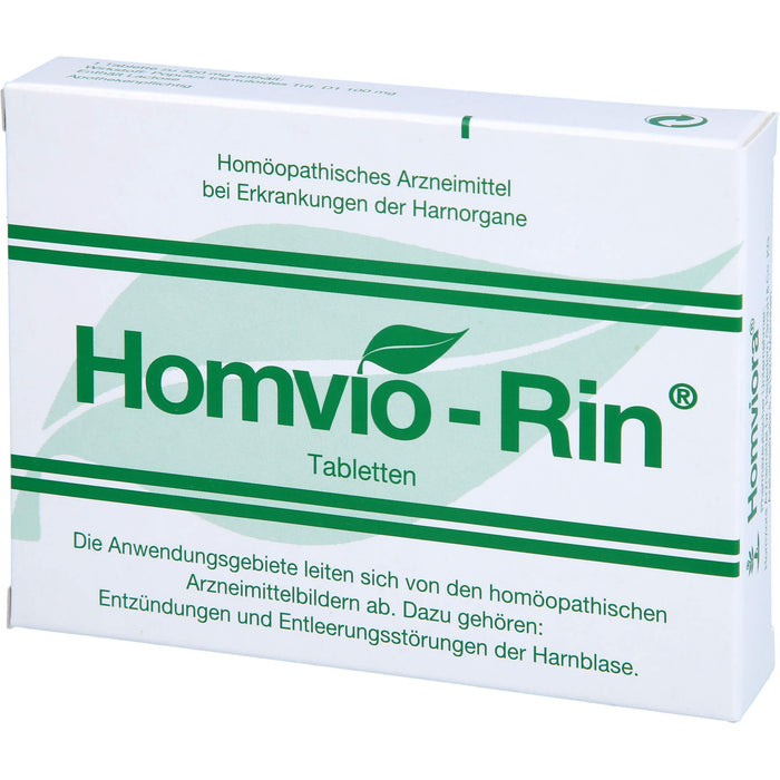 Homvio-Rin Tabletten gegen Entzündungen und Entleerungsstörungen der Harnorgane, 50 St. Tabletten