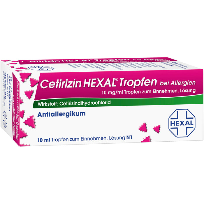 Cetirizin HEXAL Tropfen bei Allergien, 10 ml Solution