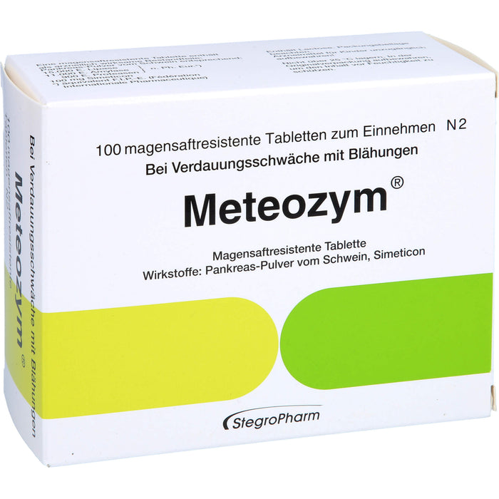 Meteozym Filmtabletten bei Verdauungsschwäche mit Blähungen, 100 pcs. Tablets