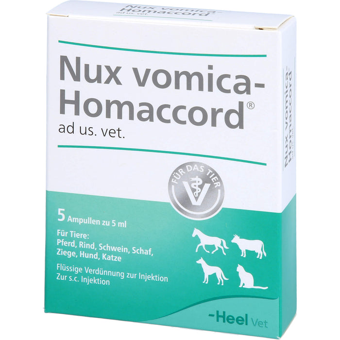 Nux vomica-Homaccord ad us. vet. für Tiere Ampullen, 5 pcs. Ampoules