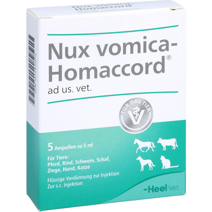 Nux vomica-Homaccord ad us. vet. für Tiere Ampullen, 5 pc Ampoules