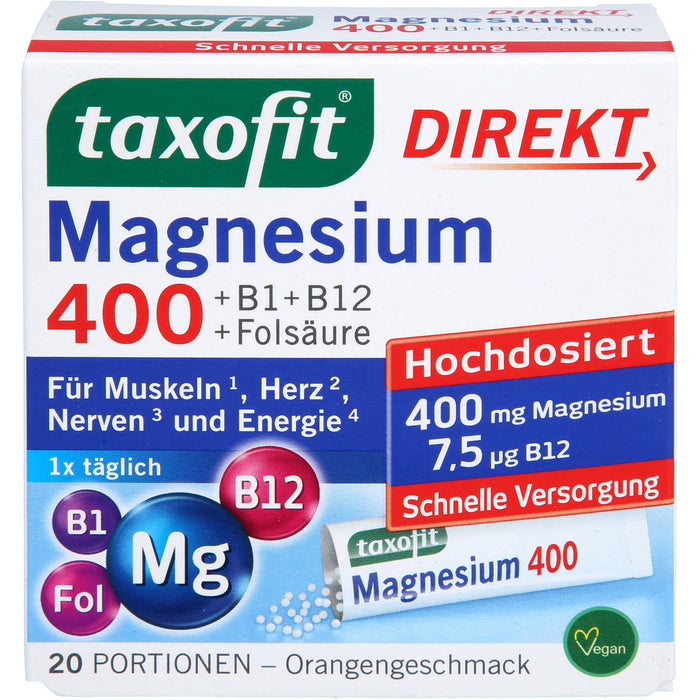 taxofit Magnesium 400 Direkt-Granulat, 20 pc Sachets