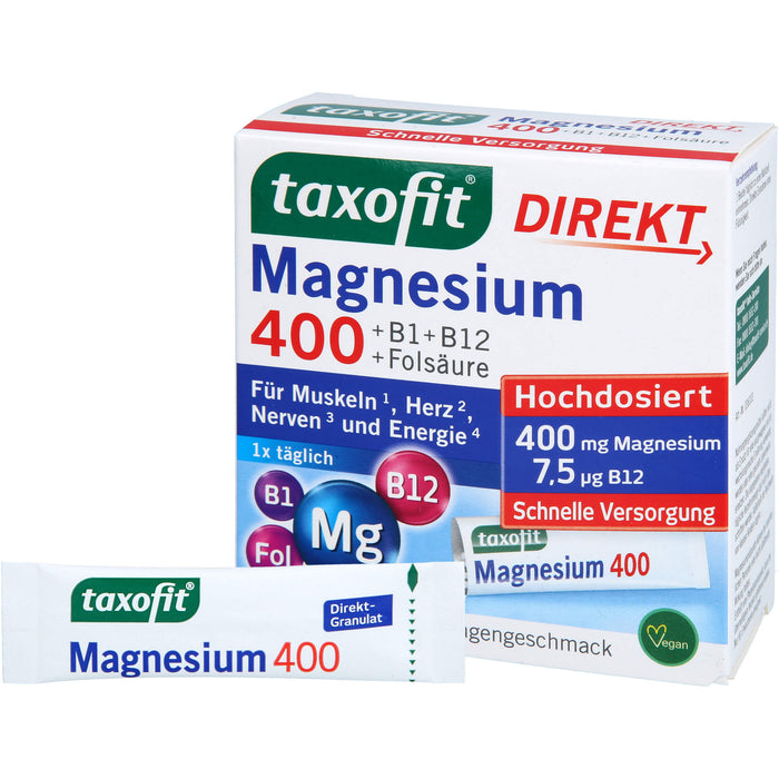 taxofit Magnesium 400 Direkt-Granulat, 20 pc Sachets