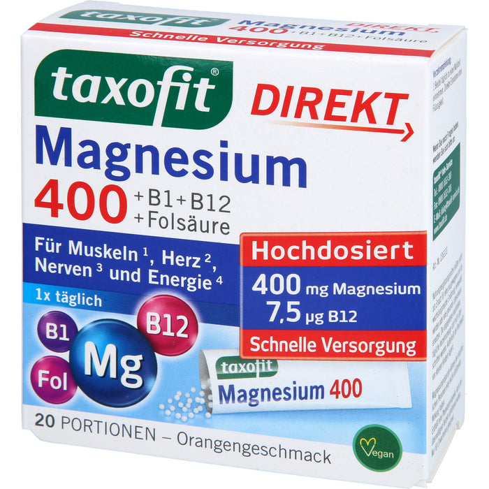 taxofit Magnesium 400 Direkt-Granulat, 20 pc Sachets