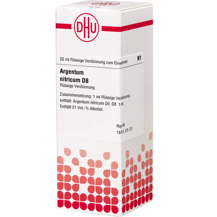 DHU Argentum nitricum D8 Dilution, 20 ml Lösung