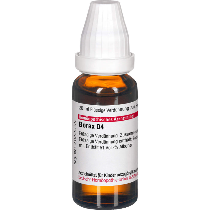 DHU Borax D4 Dilution, 20 ml Lösung