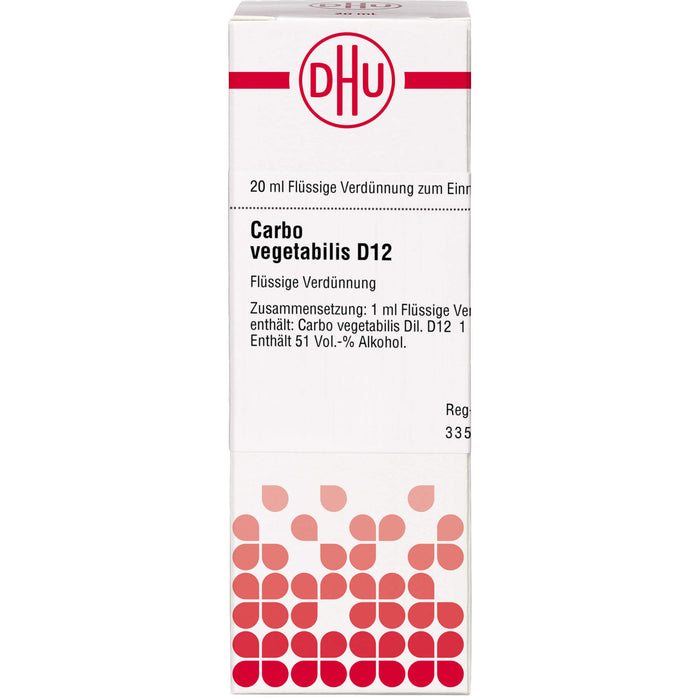 DHU Carbo vegetabilis D12 Dilution, 20 ml Lösung