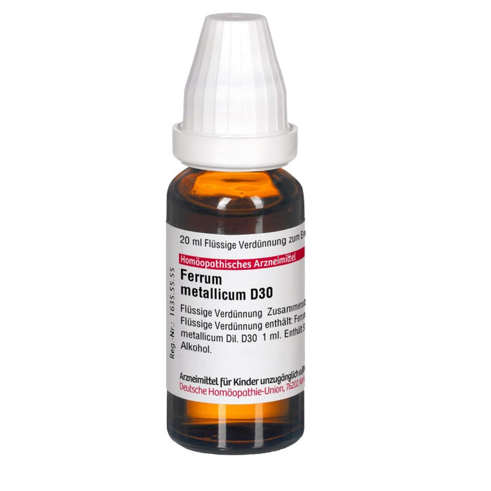 DHU Ferrum metallicum D30 Dilution, 20 ml Lösung