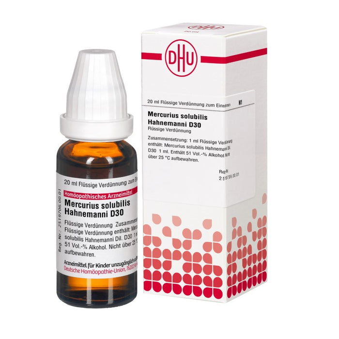 DHU Mercurius solubilis Hahnemanni D30 Dilution, 20 ml Lösung