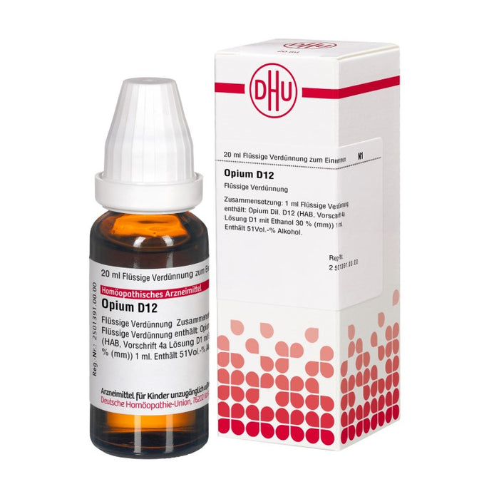 DHU Opium D12 Dilution, 20 ml Lösung