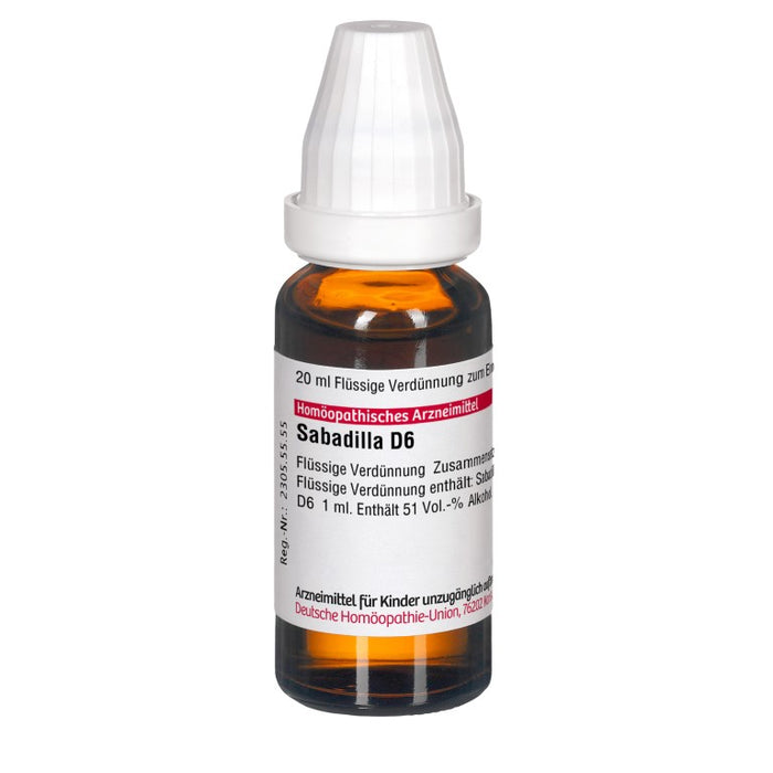 Sabadilla D6 DHU Dilution, 20 ml Lösung