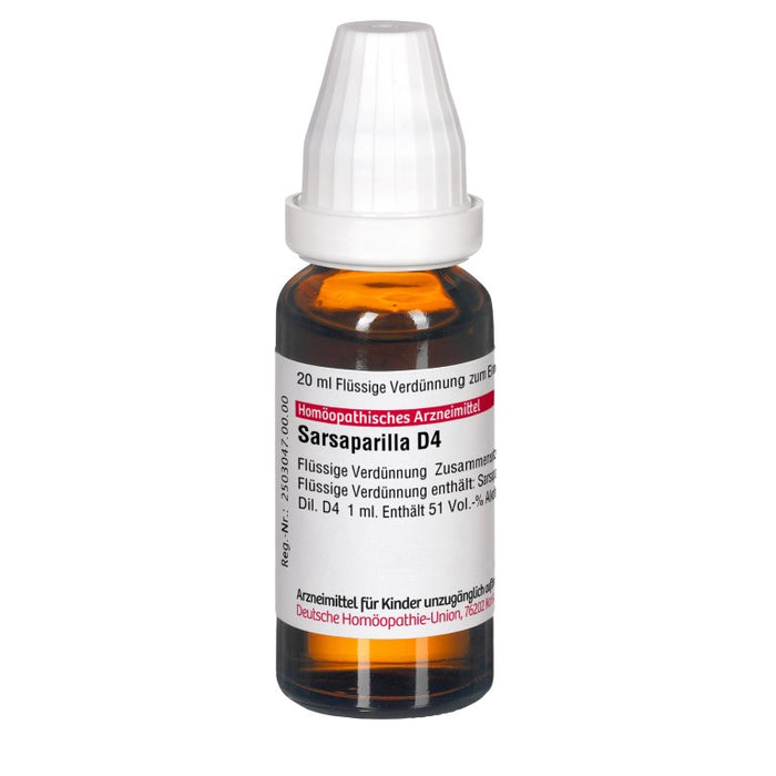 Sarsaparilla D4 DHU Dilution, 20 ml Lösung