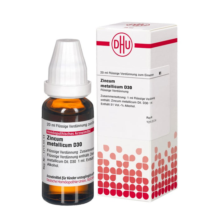 Zincum metallicum D30 DHU Dilution, 20 ml Lösung