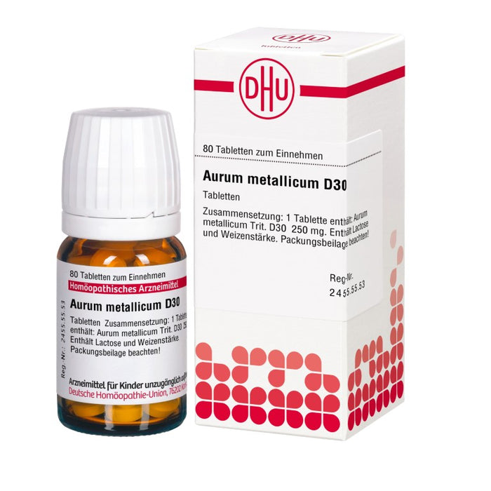 DHU Aurum metallicum D30 Tabletten, 80 St. Tabletten