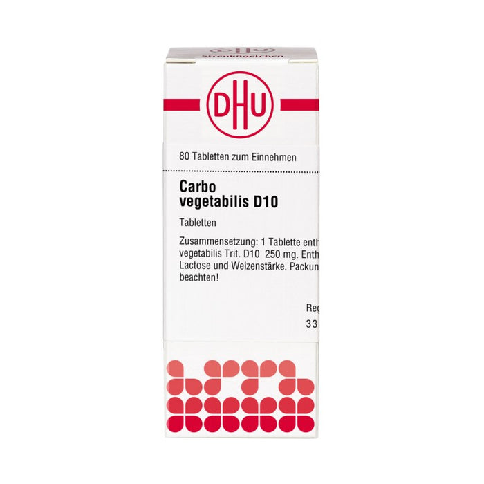 DHU Carbo vegetabilis D10 Tabletten, 80 St. Tabletten