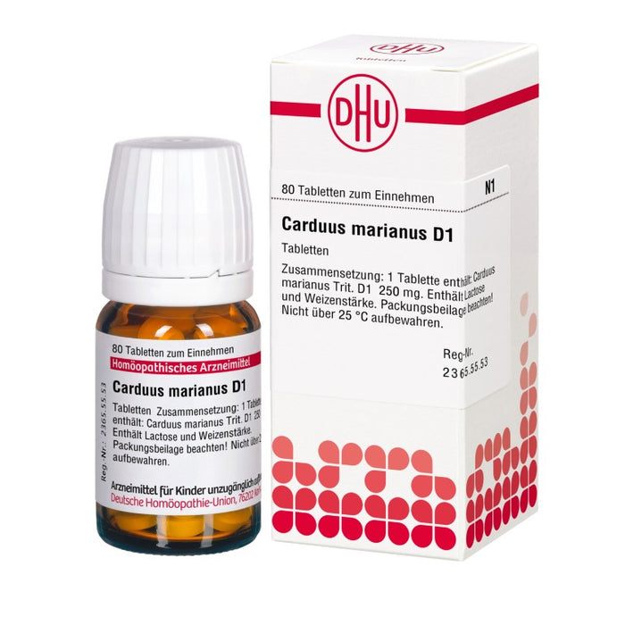 DHU Carduus marianus D1 Tabletten, 80 St. Tabletten